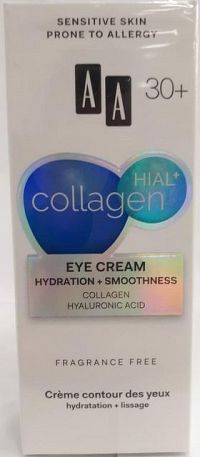 AA Cosmetics Collagen HIAL+ hydratačný a vyhladzujúci očný krém 30+ 15 ml