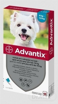 Advantix Spot-on pre psy od 4 do 10 kg