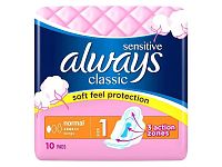 Always Classic Single Sensitive 1×10 ks