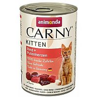 Animonda Carny Kitten Konzerva pre mačky Hovädzie+Morčacie srdce 400g 1×400 g