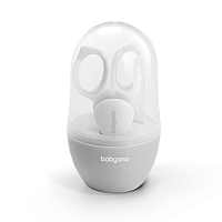 BABYONO Set manikúra pre deti šedá 1×1 ks