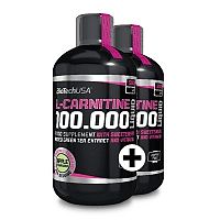 BioTech USA L.carnitín 100 000, 1+1 2x500ml