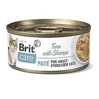 Brit Care Konzerva Cat Sterilized Tuna Paté With Shrimps 70g 1×70 g