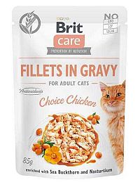 Brit Kapsička Care Cat Fillets In Gravy Chicken 85g 1×85 g