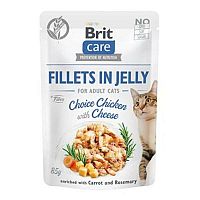 Brit Kapsička Care Cat Fillets In Jelly Choice Chicken With Cheese 85g 1×85 g