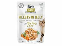 Brit Kapsička Care Cat Fillets In Jelly With Fine Trout & Cod 85g 1×85 g