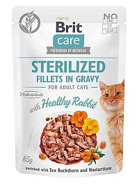 Brit Kapsička Care Cat Sterilized Fillets In Gravy Rabbit 85g 1×85 g