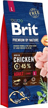 Brit Premium by Nature dog Adult L 1×15 kg, psie granule