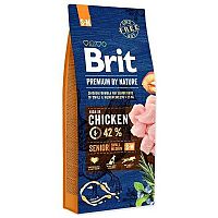 Brit Premium By Nature Senior S+M 1×15 kg, granule pre psy