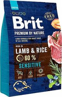 Brit Premium By Nature Sensitive Lamb 1×3 kg, granule pre psy