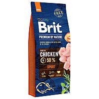 Brit Premium By Nature Sport 1×15 kg, granule pre psy