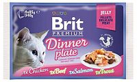 Brit Premium Cat Delicate Fillets In Jelly Dinner Plate 340g (4×85g) 4×85 g