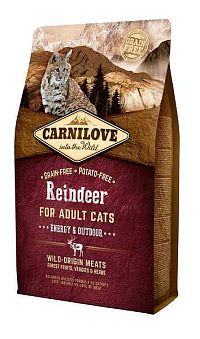 Carnilove Cat Grain Free Reindeer Adult Energy&Outdoor 1×2 kg, granule pre mačky