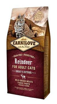 Carnilove Cat Grain Free Reindeer Adult Energy&Outdoor 1×6 kg, granule pre mačky