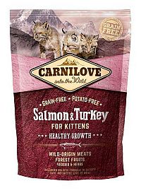 Carnilove Cat Grain Free Salmon&Turkey Kittens Healthy Growth 1×400 g, granule pre mačiatka