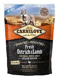 Carnilove Dog Fresh Ostrich & Lamb For Small Breed 1,5kg 1×1,5 kg, granule pre psy
