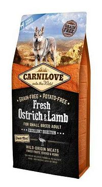 Carnilove Dog Fresh Ostrich & Lamb For Small Breed 6kg 1×6 kg, psie granule