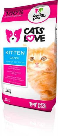 Cats Love Kitten 1×1,5 kg, granule pre mačky