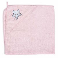 CEBA Osuška s kapucňou Froté 100 x 100 Star Pink 1×1 ks, 100 % bavlna