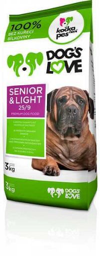 Dogs Love Senior&Light 1×3 kg, granule pre psy
