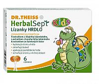 Dr.Theiss HerbalSept Kids lízanky HRDLO 6ks