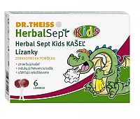 Dr.Theiss HerbalSept Kids lízanky KAŠEĽ 6ks