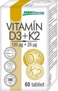 EDENPharma VITAMÍN D3 + K2 tbl 1x60 ks