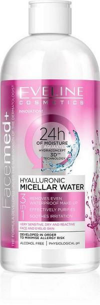 EVELINE FACEMED+ Hyaluronová micelárna voda