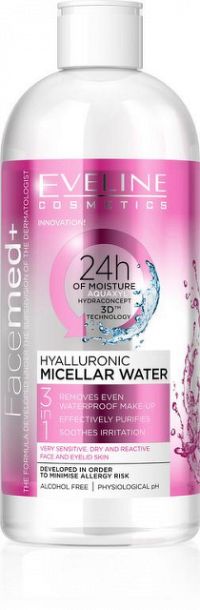 EVELINE FACEMED+ Hyaluronová micelárna voda 400 ml