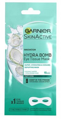 GARNIER Vyhladzujúca očná maska Moisture + Smoothness s kokosovou vodou a kyselinou hyalurónovou 1x6 g