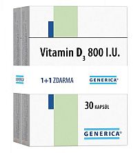 GENERICA Vitamin D3 800 I.U. AKCIA (1+1 ) 2x30 kapsúl