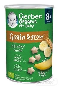Gerber Organic CHRUMKY Ryžovo-pšeničné 1×35 g, s banánom (od ukonč. 8. mesiaca)