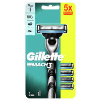 Gillette Mach3 Strojček + 5 hlavíc 1×