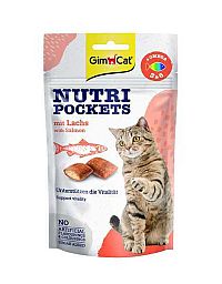 Gimcat Nutri Pockets s Lososem 1×60g, maškrta pre mačky