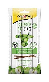 Gimcat Superfood Duo-Sticks Hovädzie+Jablko 1×3 ks, lahodné tyčinky pre mačky