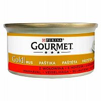 Gourmet Gold Cat jemná paštika hovězí 85 g