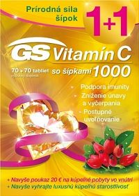 GS Vitamín C 1000 so šípkami + 2018 tbl 70+70 (140 ks) + ový poukaz, 1x1 set