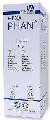 HEXAPHAN 1×100 ks, diagnostické prúžky na moč