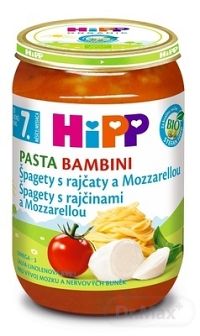 HiPP Príkrm Špagety s rajčinami a mozzarellou 1×220 g, detský príkrm