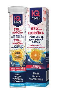 IQ MAG horčík 375 mg+B6 pomaranč