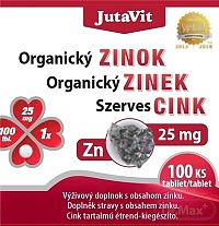 JutaVit Organický Zinok 25 mg tbl 1x100 ks