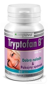 kompava Tryptofan B+, 60 kps cps 500 mg (Dobrá nálada a spánok) 1x60 ks