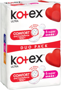 KOTEX vložky Ultra Super double 12 ks 1×1 ks