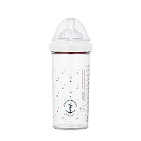 LE BIBERON FRANCAIS Dojčenská fľaša MARINE NATIONALE, 360 ml, 6+m 1×360 ml, dojčenská fľaša