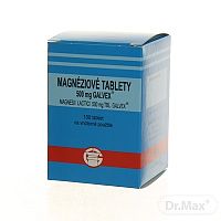 MAGNESII LACTICI 500 MG, Magnéziové tablety Galvex magnesii lactici 500 mg, 100 tabliet