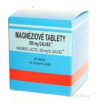 Magnesii Lactici 500mg tbl. Galvex, Magnéziové tablety 500mg Galvex tbl.50 x 0,5 g