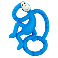 MATCHSTICK MONKEY Mini Monkey hryzátko s antimikrobiálnym povrchom - modrá 1×1 ks, hryzátko pre deti