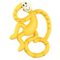 MATCHSTICK MONKEY Mini Monkey hryzátko s antimikrobiálnym povrchom - žltá 1×1 ks, hryzátko pre deti