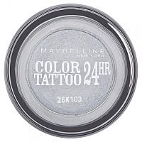 Maybelline Color Tattoo 24HR očné tiene 50 Eternal Silver 4 g