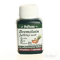 MedPharma BROMELAIN 300 mg + JABL.OCOT + LECITIN tbl 30+7 zadarmo (37 ks)